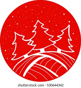 vector drawing in the style of Christmas and new year will harmoniously decorate your cards and gifts