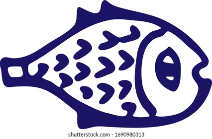 Vector drawing of stylized fish