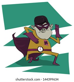 Vector drawing of Super hero / villain.