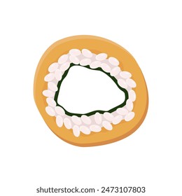 Vector drawing of sushi on a white background.