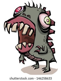 Vector drawing of a swamp monster. 