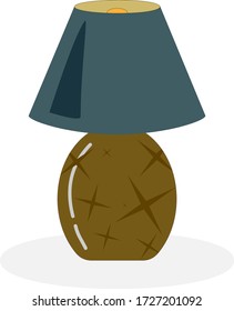 vector drawing of a table lamp on a white background