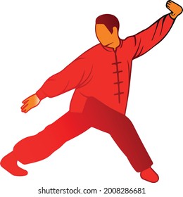 Vector Drawing Tai Chi Chinese Martial Stock Vector (Royalty Free ...