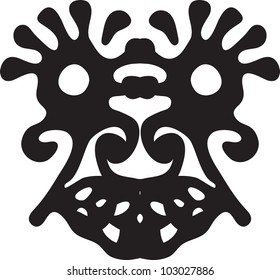 Vector Drawing Tattoo Image Face Tattoo Stock Vector (Royalty Free ...