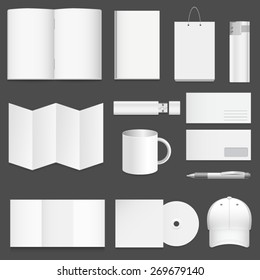 Vector drawing template for corporate identity, corporate symbols