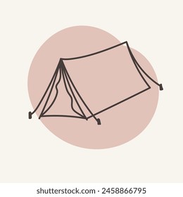 Vector drawing of a tent. Perfect for summer and camping designs.