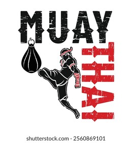 Vector drawing of the Thai boxer. Symbol Muay Thai. Boxing. Battle winner. Tournament fighters. Combat champion. Illustrations for t shirt print.