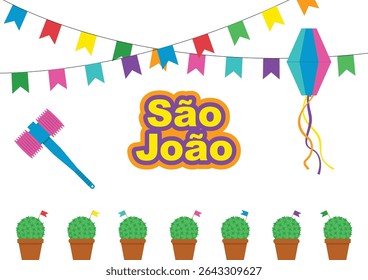 Vector drawing with the theme of the cultural festival of São João do Porto - Portugal