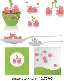 It is vector drawing. A theme - love, the beginning of relations. Heart - a symbol.