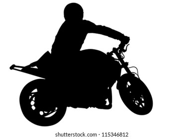 Vector dibujando una motocicleta turística