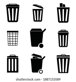 Dibujo vectorial de un icono de la papelera