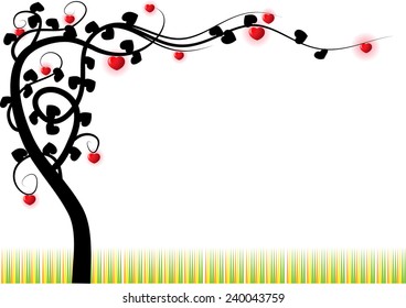 vector drawing tree background