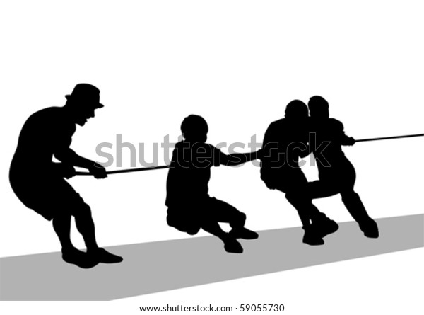 Vector Drawing Tug Silhouette Sports Stock Vector (Royalty Free ...