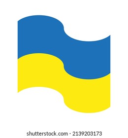 Vektorukrainische Flagge, Flagge ukrainisch, Farbe