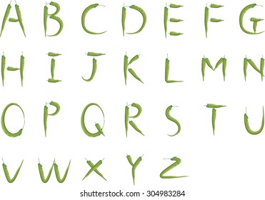  vector drawing Uppercase letter a to z design vector arts