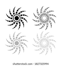 Vector drawing virus. Bacterium virus, silhouette and contour color black and gray