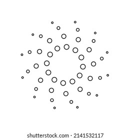 Vector drawing virus, contour flat style