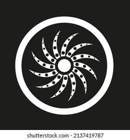 Vektorgrafik eines Virusmoleküls, farbweißer Flachstil