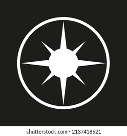 Virus de dibujo del vector, color blanco de estilo plano