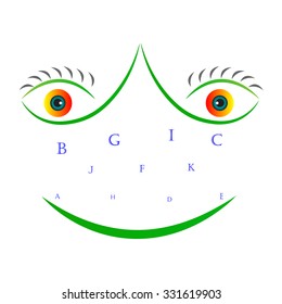 Vector drawing of vision design used for hospital and medical logos.