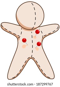 Vector Drawing Of A Voodoo Doll