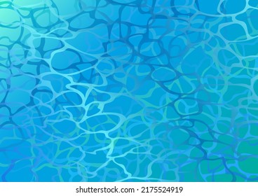 Vector drawing of water, sea, blue waves. Sun glare on the water. Background vector illustration