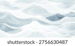 Vector drawing of waves on the sea. Vector halftone dots background, fading dot effect.