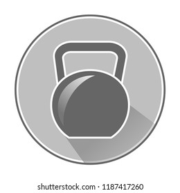 Vector drawing weight, color gray flat style