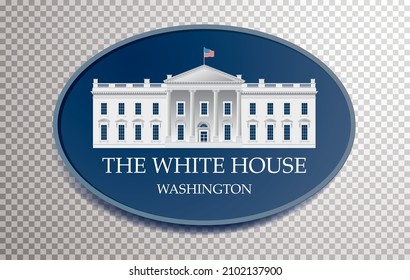 vector drawing of White House emblem on transparent background