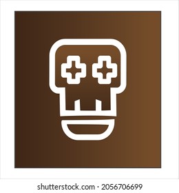 
vector drawing of a white human skull