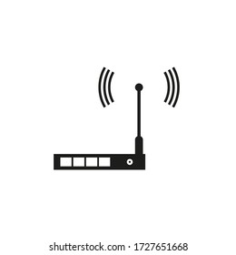 Icono de la señal de emisión del enrutador Wi-Fi