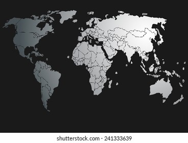 8,712 Vector world map separated countries Images, Stock Photos ...