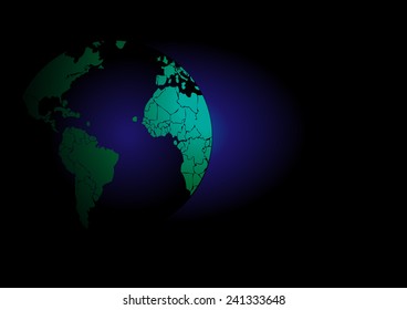Vector drawing world map Background graphics,All elements are separated in editable layers clearly labeled. Vector