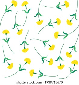 conjunto de flores de canal amarillo para dibujo vectorial