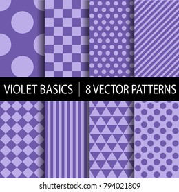 Vector drawings. 2018 The color of the year. Modern minimal backgrounds. Different sizes of spots, lines, squares