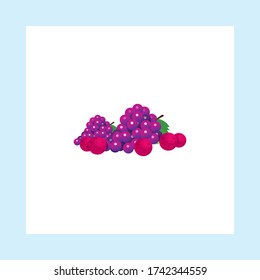 Dibujos vectores de moras negras y dragas de caramelo