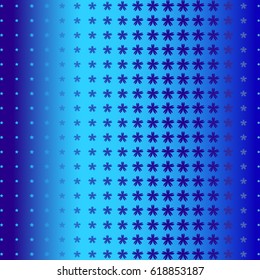 Vector drawn abstract illustration with blue stars.