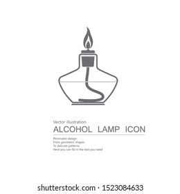 Vector drawn alcohol lights. Isolated on grey background.