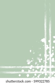 Vector drawn background with frame, border. Grunge template with splash, spray attrition, cracks. Old style vintage design. Graphic illustration. a4 size format, vertical orientation