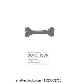 Vector drawn bones icon. Isolated on white background.