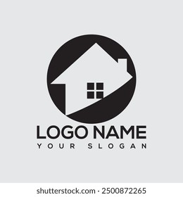 Vector drawn building icon.Home property logo.