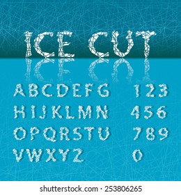 Vector drawn by hand decorative font, letters and numbers