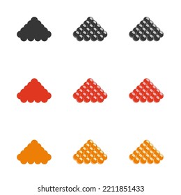 Ilustración de caviar dibujada por vectores con varios colores y cantidad de detalles