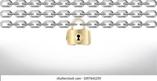 Vector drawn chain.Isolated on white background.