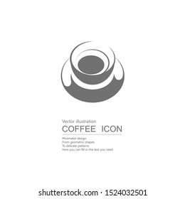 Vector drawn coffee. Isolated on white background.