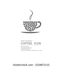 Vector drawn coffee. Isolated on white background.