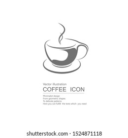 Vector drawn coffee. Isolated on white background.