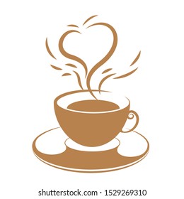 Vector drawn coffee. Isolated on white background.