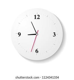 Vector drawn digital clock, time is approaching nine o'clock.