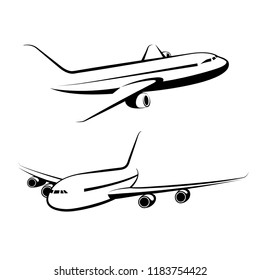 Vector drawn fighter, isolated on white background.
